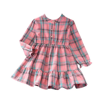 Sukienka dla dziewczynki Big Kids Girls Dress Casual Plaid Dress Girl 2020 jesień wiosna Dziecięce, sukienki dla dziewczynek 4 6 8 10 12
