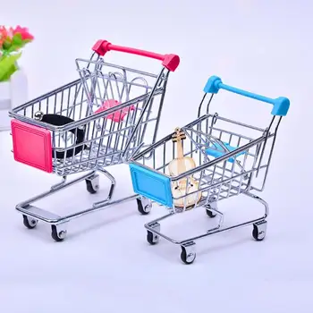 Supermarket Wózek Ręcznie Wózek Mini Kosz Na Zakupy Tenis Wystrój Przechowywania Zabawka Na Prezent Dla Dziecka Domek Dla Lalek Meble Akcesoria