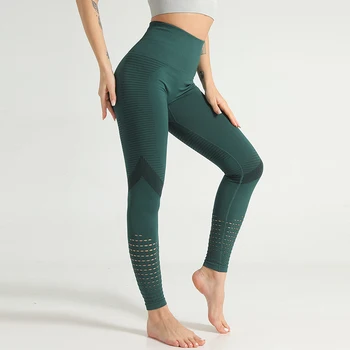 SVOKOR kobiety wysokiej talii spodnie jogi siatki bez szwu brzuch sportowe spodnie oddychający elastyczny siłownia legginsy jogging pracować odzież sportowa