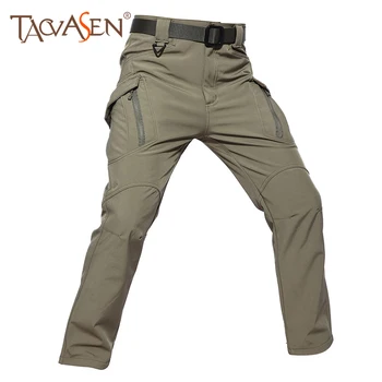 TACVASEN Softshell spodnie Męskie taktyczne wodoodporne spodnie myśliwskie, wojskowe spodnie wiatroszczelne spodnie bojowe odkryty turystyka spodnie