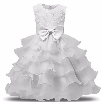 To YiiYa Flower Girl Dress Big Bow Girls Pageant Dresses for Party and Wedding Tank Vestidos De Buenas Para Ninas 559