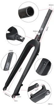 TOSEEK fibra de carbono completa MTB Bike tenedor 26/27,5/29 er montaña bicicleta tenedores cono/tubo recto piezas de horquilla