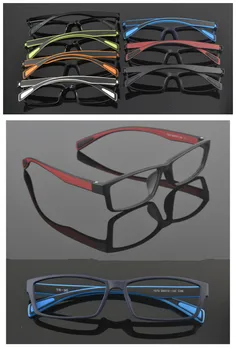 Tr90 gotowe okulary do krótkowzroczności męskie biznesowe komputerowe okulary metalowe полукадра okulary do krótkowzroczności