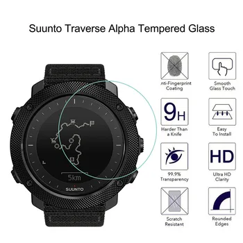 Twardość 9H hartowane szkło screen protector dla Suunto Traverse Alpha Watch Ultra Clear Screen взрывозащищенная anty-zarysowania folia