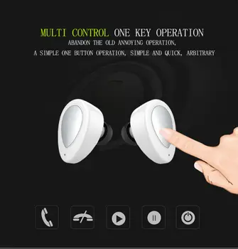 TWS-K2 Bezprzewodowe Bluetooth-słuchawki True Stereo Słuchawki In-Ear Headset dla Androida i iOS z ładowarką