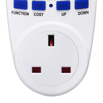 UK Plug 13A licznik zużycia energii elektrycznej elektroniczny monitor energii cyfrowy Ваттметр kwh analizator mocy