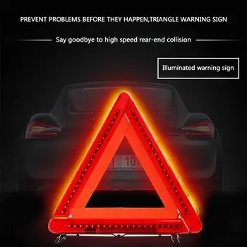 Uniwersalny Samochód LED czerwony trójkąt ostrzegawczy odblaskowe taśmy led taśma Odblaskowa samochody reflektory znak ostrzegawczy