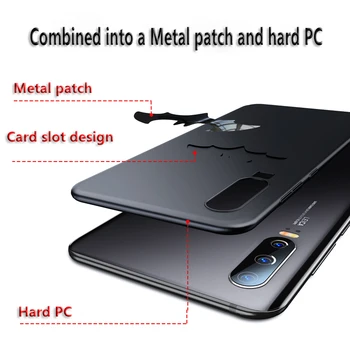 Urządzony w luksusowym etui do telefonu Huawei P30 Pro ultra-cienki matowy Samochodowy uchwyt magnetyczny pokrowiec dla iPhone P30 lite Nova 4E PC Hard Case Cover