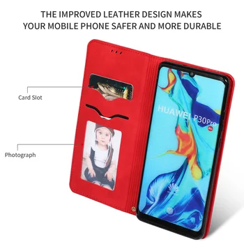 Urządzony w luksusowym klapki skórzane etui do Huawei P30 Pro P20 Mate 20 Lite P Smart 2019 Silikonowy uchwyt karty magnetyczne, karty portfel podstawa Okładka książki