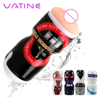 VATINE Portable Mini Masturbation Cup męska masturbacja miękka silikonowa sztuczna pochwa z sex zabawki dla mężczyzn piwo samolot filiżanka