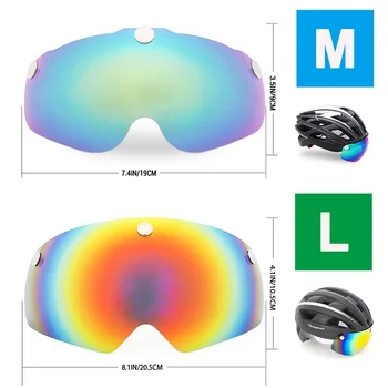 VICTGOAL kask obiektyw magnetyczny kask okulary rowerowe kaski tarcza MTB rower kaski akcesoria do nocnej jazdy na rowerze