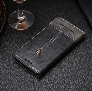 VIJIAR Tailor precise wallet styles metal sign flip leather quality lenovo s660 Mobile phone back cover 4.7 ' for lenovo s660 case
