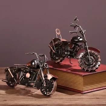VILEAD retro Żelaza motocykl model silnik figurka domowego wnętrza zabytkowe zawieszenie dekoracji ręcznie robione zabawki chłopca prezent pokój wystrój pulpitu