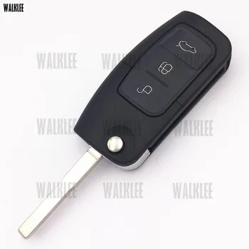 WALKLEE Car Alarm Remote Key 433MHz work for Ford Mondeo Focus, Fusion, Fiesta, Galaxy HU101 Blade 4D63 40Bits Chip 3 przyciski