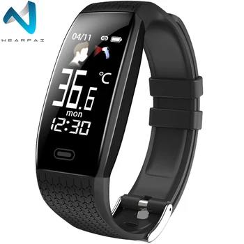 Wearpai Smart Wristband T5 Heart Rate Temperature Smart Measure Bracelet Weather Reminder Wodoodporny Activity Tracker Health