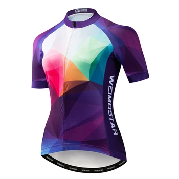 Weimostar 2021 jazda na Rowerze Jersey kobiety z krótkim rękawem kwiat jazda na Rowerze odzież lato MTB bike Jersey topy wyścigi, sport, rower koszula