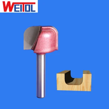 WeiTol 4 szt. wysyłka 6 mm chwyt CNC drewniana maszyna pełnowęglikowe narzędzia podwójny łuk zaokrąglone dno bit do MDF PCV, akryl