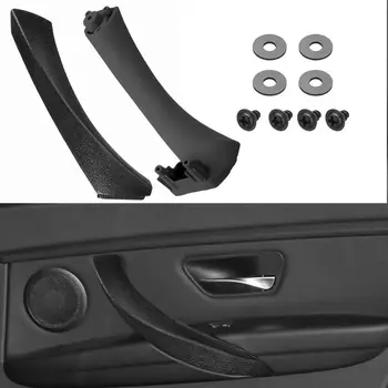 Wewnętrzny przedni panel drzwi uchwyt drążek wykończenie+Pokrywa do BMW E90 E91 3 serii akcesoria do wnętrza samochodów