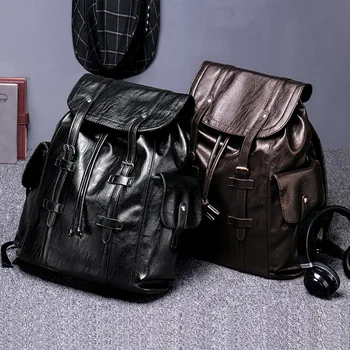 Weysfor moda Wodoodporny plecak mężczyźni plecak torby skórzane męskie PU szkolne torby męskie funkcjonalne torby o dużej pojemności męska torba