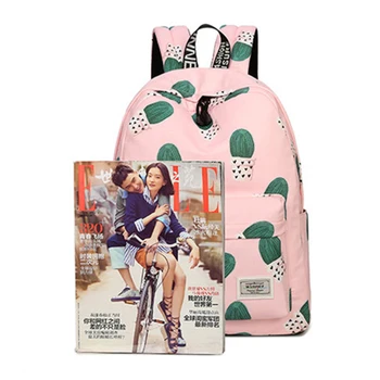 Wodoodporny wspaniały balon fabryka druku plecak kobiety kaktus Zamieniać ładny worek szkolny dla nastoletnich dziewcząt Kawaii różowy plecak