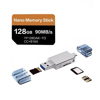 Wymiana karty pamięci Nano Huawei Mate20/P30 serii 128GB 90MB/S z USB3.0 Type-C TF/NM Card Reader