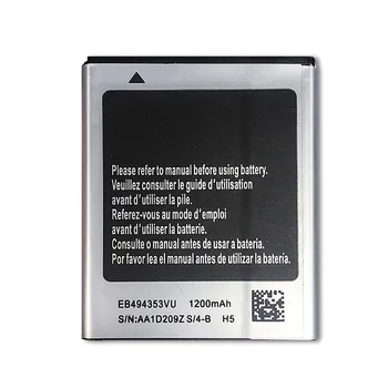 Wysokiej jakości 1200 mah EB494353VU bateria do Samsung Galaxy mini GT S5570 S5250 S5330 S5750 S7230 T499 GT-i5510 telefon komórkowy