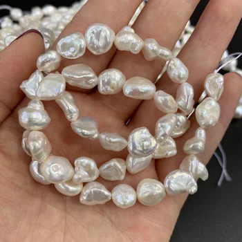 Wysokiej jakości naturalny barokowa perła nieregularny kształt przycisku słodkowodne perły koraliki DIY Urok naszyjnik bransoletka biżuteria