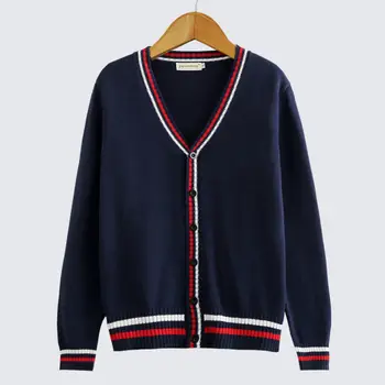 Wyszywane V-neck z długim rękawem sweter jest para styl czysta bawełna sweter z dzianiny kurtka plus sweter rozmiar XS-4XL