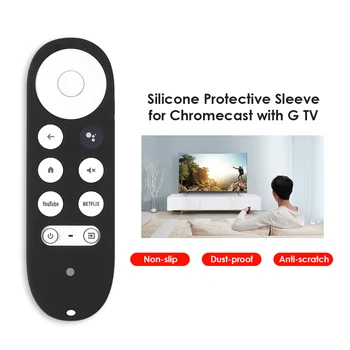 Wytrzymały silikonowy pilot zdalnego sterowania etui dla Chromecast od Google TV Remote Voice zmywalny odporny na wstrząsy etui