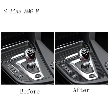 Włókno węglowe dla BMW M2 M3 M4 stylizacja samochodu panel zmiany biegów zarządzania Ozdobne ramki pokrywa naklejka wykończenie wnętrz akcesoria samochodowe
