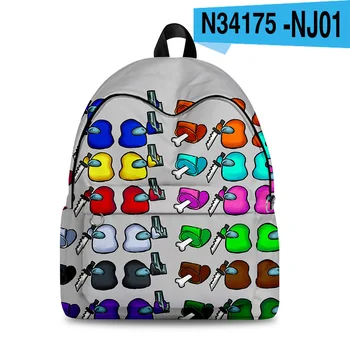 Wśród nas chłopcy dziewczęta szkolne torby plecaki męskie plecaki 3D print miękki laptop A4 meble ubrania Harajuku hip hop studencki plecak