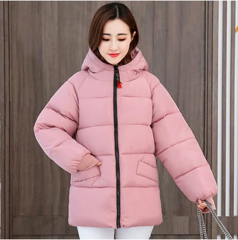 XL-8XL Odzież Oversize itself Jacket 2020 New Winter Thick warm Cotton Coat Down Cotton Jacket Short Women Parkas Female 150kg