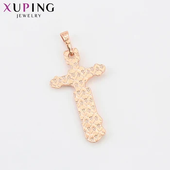 Xuping Cross Shape Rose Gold Color Plated Character Image Pendant for Women No Stone Jewelry Gifts 34534
