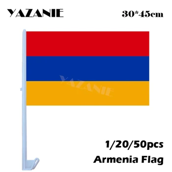 YAZANIE 30*45 cm 1/20/50 szt. Armenia okno samochodowe flagi i banery z logo Sport Fly Company banery World Custom Flag Sports Banners