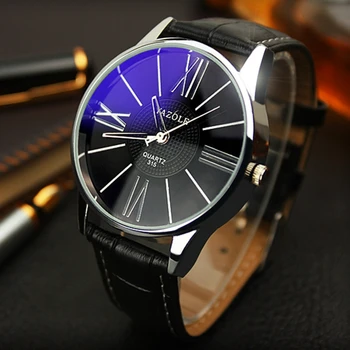 YAZOLE 2020 modne luksusowe biznesowych zegarki męskie duże cyfry rzymskie tarcza wodoodporny zegarek Kwarcowy prezenty Relogio Masculino 315