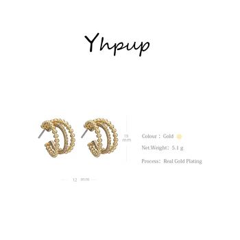 Yhpup nowy projekt geometryczne kolczyki róże dla kobiet delikatny cyrkonia biżuteria oświadczenie kolczyki prezent partii Orecchini 2020