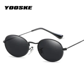 YOOSKE retro małe okrągłe okulary dla kobiet marka odzieżowa rocznika projektant okulary kobieta metalowy stelaż UV400 okulary odcienie