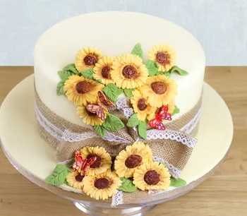 Yueyue Sugarcraft Sun flower cake decorating tools silikonowa forma do ciasta fondant mold