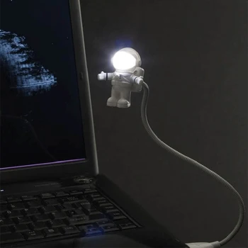 Z75 nowy styl czysty biały, chłodny nowy astronauta Spaceman USB Light LED regulowana lampka do komputera PC lampa Stołowa