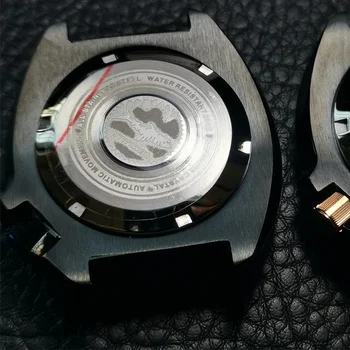Zegarek części szafirowe szkło 6015-8110 Żółw czarny PVD SKX007 obudowa godzin nadaje się do NH35A/NH36A mechanizm z własnym