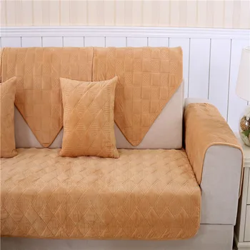 Zima ukształtować pluszowy antypoślizgowy pokrowiec kanapy poduszki antypoślizgowe pokrowiec siedzenie plaid pokrowiec kanapy Sofa ręcznik do salonu X