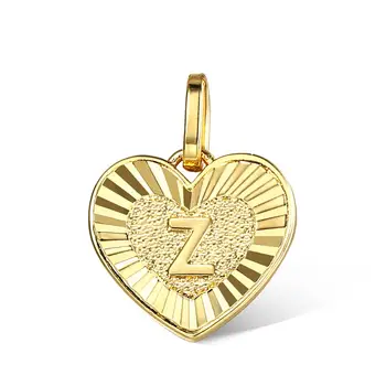Złoty kolor stal nierdzewna Krawężnik łańcuch w kształcie serca inicjał A Z list wisiorek naszyjnik dla kobiet 2 mm LGP419AB2