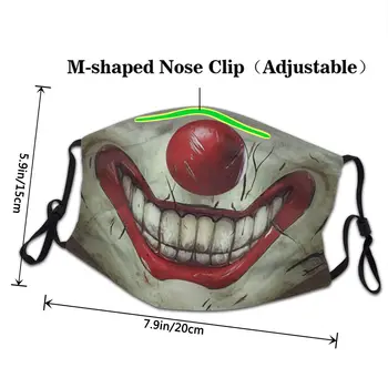 Zły Joker Clown Jednorazowe Męskie Maska Do Twarzy Na Halloween Party Przeciwpyłowa Osłona Maski Usta-Муфель