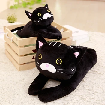 Ładny czarny kot pluszowe zabawki dla dzieci wróble kreskówka zwierząt lalka symulacja zabawki dla dzieci miękka poduszka prezent