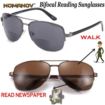 НОМАНОВ pół-gładkie krawędzie dwuogniskowe soczewki okulary do czytania See Near Far okulary do czytania +0.75 +1.5 +1.75 +2 +2.25 +2.5 +2.75 do +4